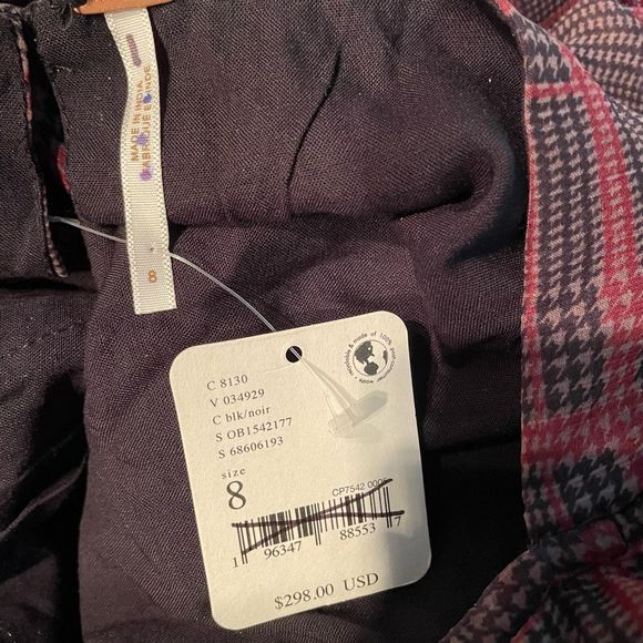 NWT Free People Fallen Flowers Midi Dress Embroidered Beaded size 8 - Picture 15 of 15